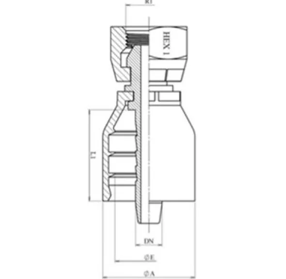 RACCORD UNE PIÈCE FEM BSPP 60° + O&rsquo;RING Série B43