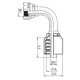 RACCORD 90° UNE PIÈCE FEM BSPP 60° + O&rsquo;RING Série B43