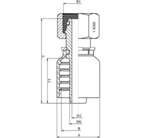 RACCORD UNE PIÈCE FEM MÉTRIQUE 08S X 1 / 4&Prime;