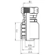 RACCORD UNE PIÈCE FEM BSPP FACE PLATE Série B43