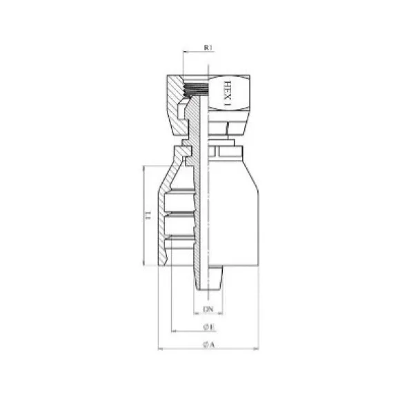 RACCORD UNE PIÈCE FEM NPT TOURNANT 1 / 4&Prime; X 1 / 4&Prime;