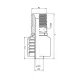 RACCORD UNE PIÈCE MÂLE NPT 1 / 8&Prime; X 1 / 4&Prime;