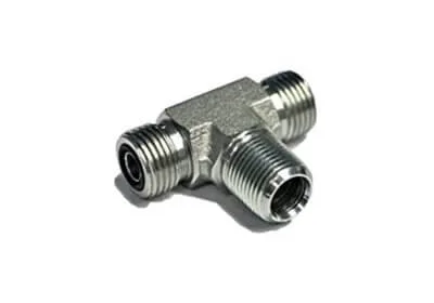 ADAPT. « BRANCH TEE » MÂLE ORFS 1 / 4&Prime; X MÂLE NPT 1 / 4&Prime;