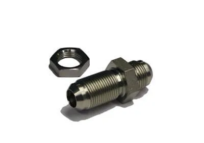 ADAPT. PASSE CLOISON MÂLE JIC 1 / 8&Prime; X MÂLE JIC 1 / 8&Prime; AVEC NOIX