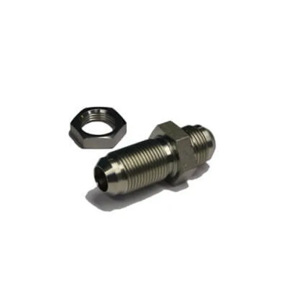 ADAPT. PASSE CLOISON MÂLE JIC 1 / 8&Prime; X MÂLE JIC 1 / 8&Prime; AVEC NOIX