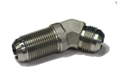 ADAPT. 45° PASSE CLOISON MÂLE JIC 3 / 16&Prime; X MÂLE JIC 3 / 16&Prime;