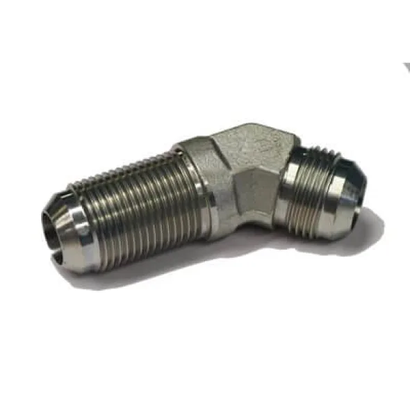 ADAPT. 45° PASSE CLOISON MÂLE JIC 3 / 16&Prime; X MÂLE JIC 3 / 16&Prime;