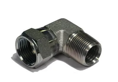 ADAPT. 90° FEM JIC TOURNANT 1 / 4&Prime; X MÂLE NPT 1 / 8&Prime;