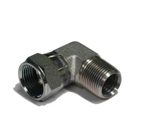 ADAPT. 90° FEM JIC TOURNANT 1 / 4&Prime; X MÂLE NPT 1 / 8&Prime;