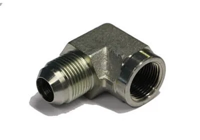 ADAPT. 90° MÂLE JIC 3 / 16&Prime; X FEM NPT 1 / 8&Prime;