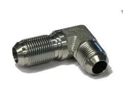 ADAPT. 90° PASSE CLOISON MÂLE JIC 3 / 16&Prime; X MÂLE JIC 3 / 16&Prime;