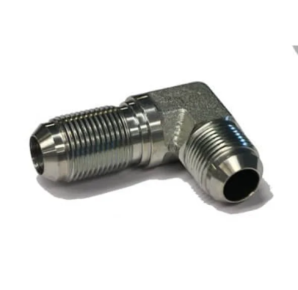 ADAPT. 90° PASSE CLOISON MÂLE JIC 3 / 16&Prime; X MÂLE JIC 3 / 16&Prime;