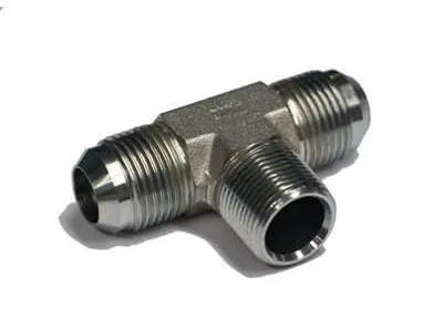 ADAPT. « BRANCH TEE » MÂLE JIC 1 / 4&Prime; X MÂLE NPT 1 / 8&Prime;