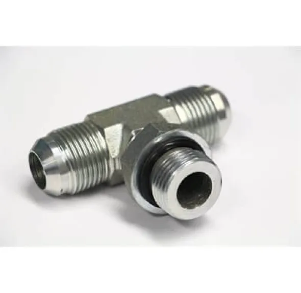 ADAPT. « BRANCH TEE » MÂLE JIC 1 / 4&Prime; X MÂLE ORB 1 / 4&Prime;