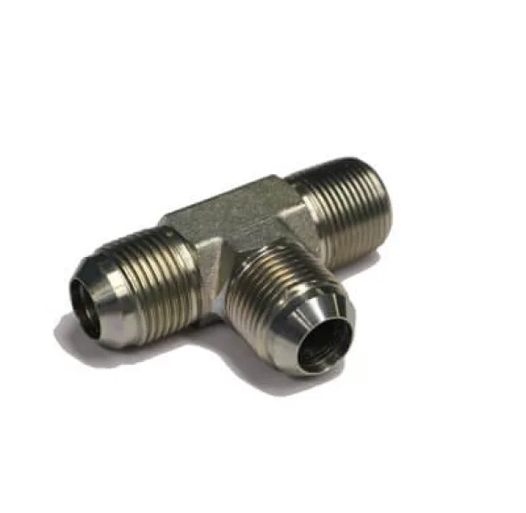 ADAPT. « RUN TEE » MÂLE JIC 1 / 4&Prime; X MÂLE NPT 1 / 8&Prime;