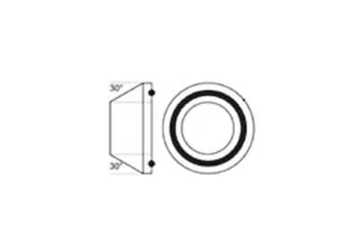 ADAPT. CÔNE DE CONVERSION BSPP À HIAB (BSPP FACE PLATE) 1 / 4&Prime;
