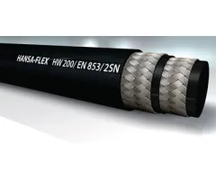 BOYAU PRESSION EAU CHAUDE (NOIR) 2 BRINS ACIER 3 / 8