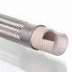BOYAU PTFE (TEFLON) ONDULÉ 1 TRESSE ACIER INOX 2&Prime; / PI
