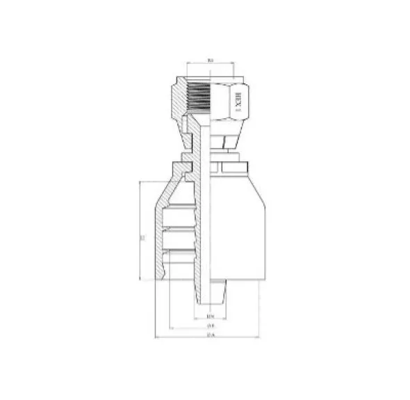 RACCORD UNE PIÈCE FEM JIC 5 / 8&Prime; X 5 / 8&Prime;