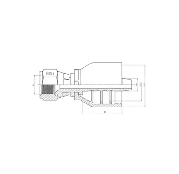 RACCORD UNE PIÈCE FEM JIC 5 / 8&Prime; X 5 / 8&Prime;