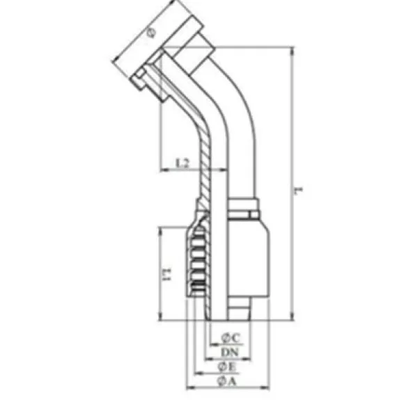 RACCORD 45° UNE PIÈCE CODE 62 Série BWS
