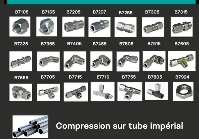 Adaptateurs Ermeto (compression sur tube impérial)