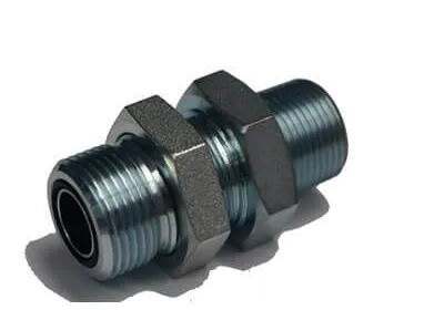 ADAPT. PASSE CLOISON MÂLE ORFS 1 / 4&Prime; X MÂLE NPT 1 / 4&Prime;