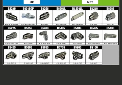 Adaptateurs FILETS JIC & NPT
