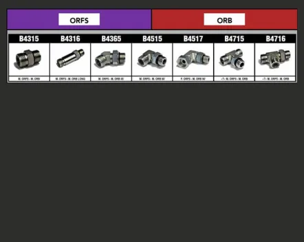 Adaptateurs FILETS ORFS & ORB