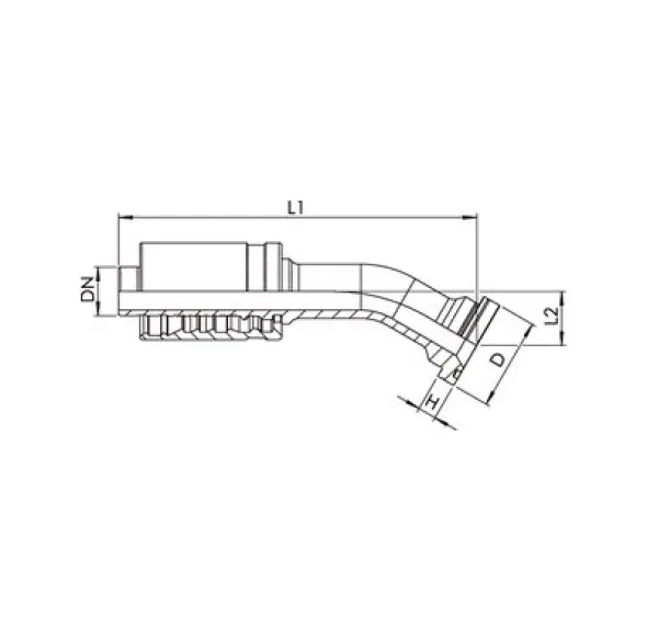RACCORD 22.5° CODE 62 1-1 / 4&Prime; X 1-1 / 4&Prime;