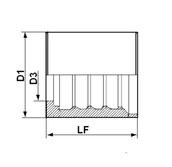 FERRULE 2-4 BRINS 4SP / 100R12 1 / 4&Prime;