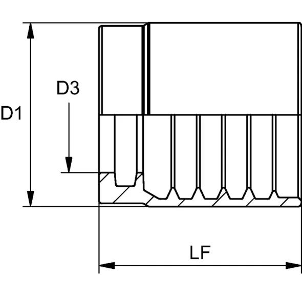 FERRULE 1-2 BRINS 1SN (NON-SKIVE) 1 / 4