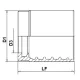 FERRULE 1-2 BRINS R1AT / R2AT (NON-SKIVE) 1 / 4&Prime;
