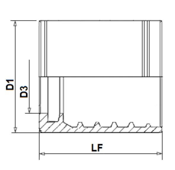 FERRULE 1-2 BRINS R1AT / R2AT (NON-SKIVE) 1 / 4&Prime; INOX