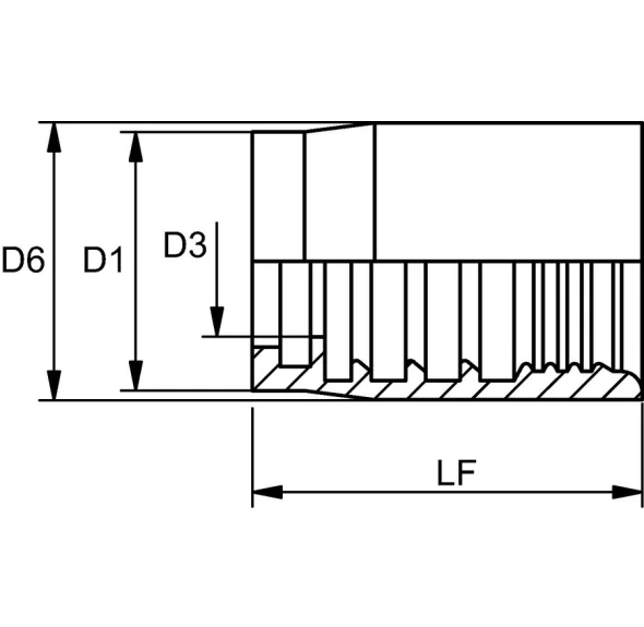 FERRULE THERMOPLASTIQUE TRÈS HAUTE PRESSION 1 / 4