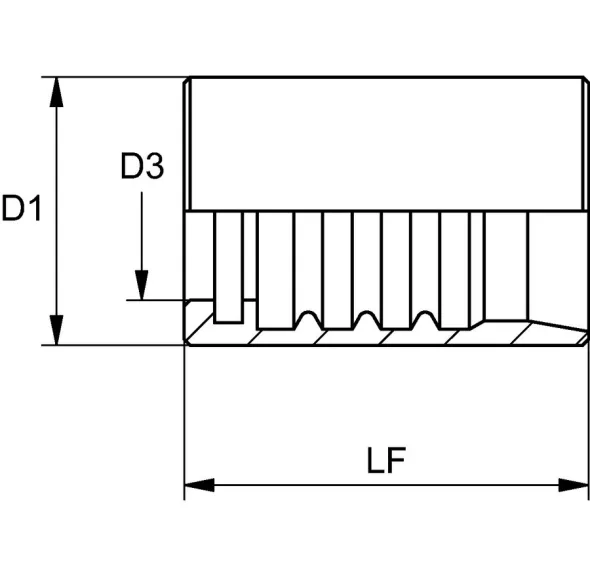 FERRULE THERMOPLASTIQUE / 100R7 (NON-SKIVE) 1 / 4