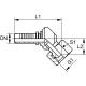 RACCORD 45° COMPACT FEM BSPP CÔNE 60° 1 / 4&Prime; X 1 / 4&Prime;