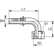 RACCORD 90° FEM MÉTRIQUE M12 X 1.5 X 1 / 4&Prime;
