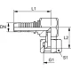 RACCORD 90° FEM JIC COMPACT 1 / 4&Prime; X 1 / 4&Prime;