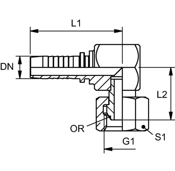 PN AOBK 90 (BSPP cône 60° + O’ring)