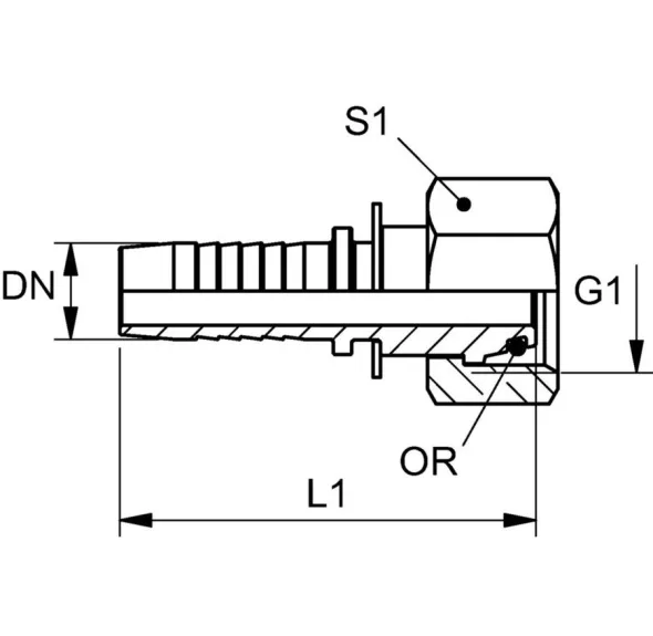 RACCORD FEM MÉTRIQUE 06L X 1 / 4&Prime;