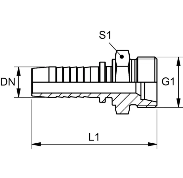 RACCORD MÂLE MÉTRIQUE 06L X 1 / 4&Prime;