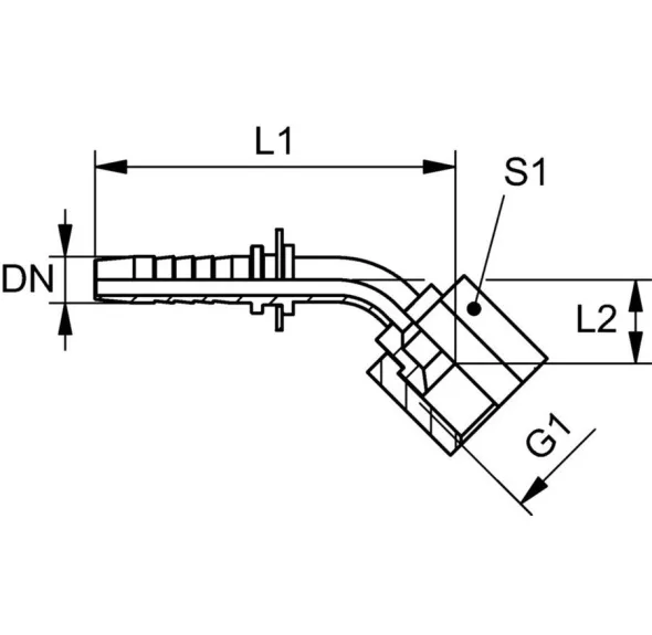 PN ALI 45 (Femelle JIS 45° – KOMATSU)