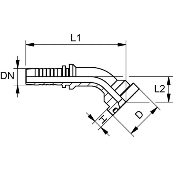 PN SF 45 (Code 61 ANGLE 45°)