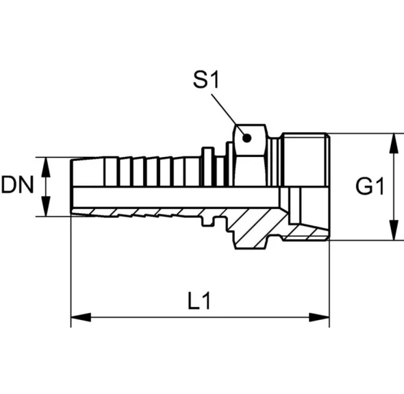 PN H (Mâle métrique cône 60°)